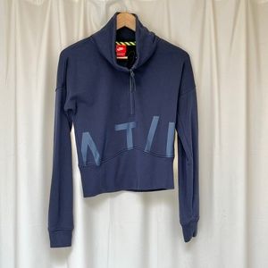nike 724085 half zip navy blue sweater nwot